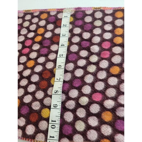 Cashmink Purple Dot AOP Made in Germany Fringe Wrap Shawl Scarf 62"X11" - Picture 4 of 5